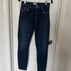 Agolde High-Rise Dark Wash Skinny Jeans
